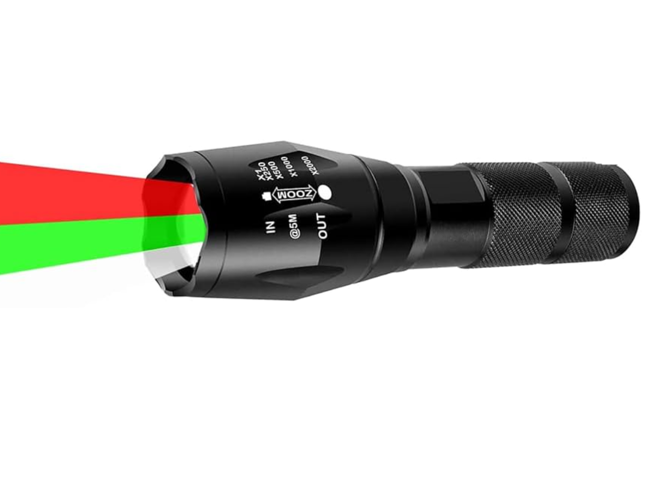 Linterna Táctica 3 en 1 Luz Roja Verde con Montaje