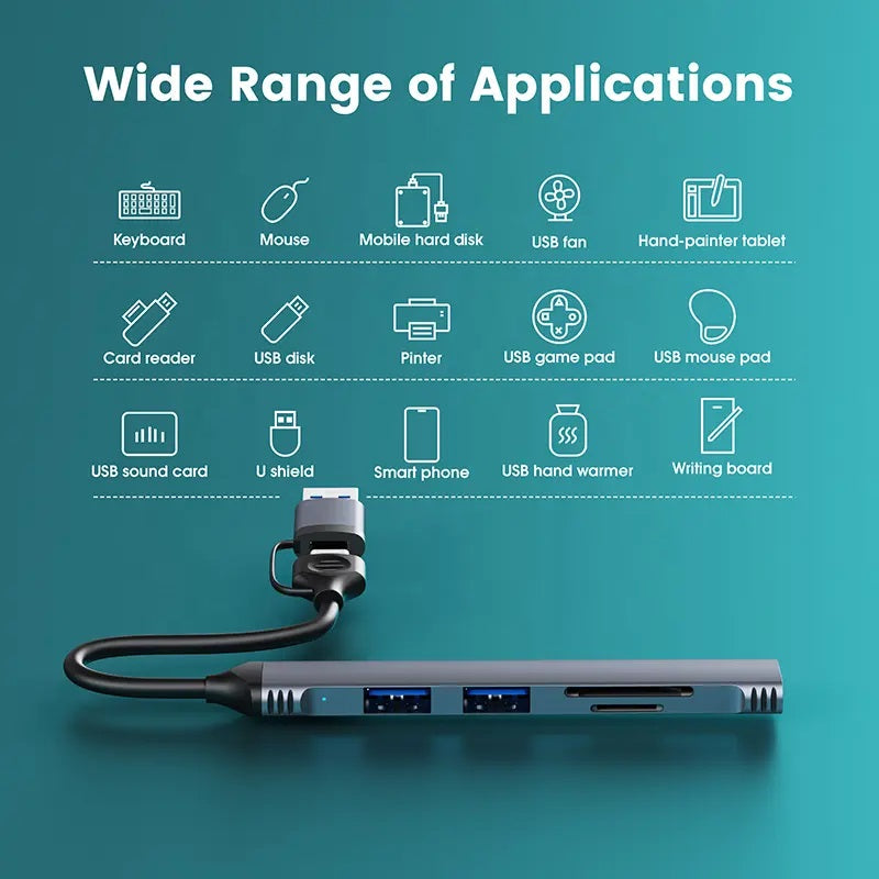 Adaptador Hub 5 En 1