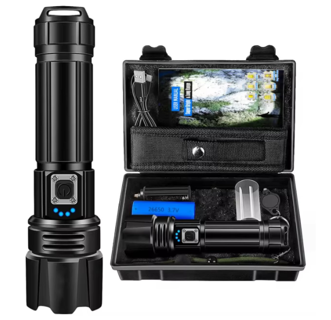 Linterna Táctica Potente Recargable