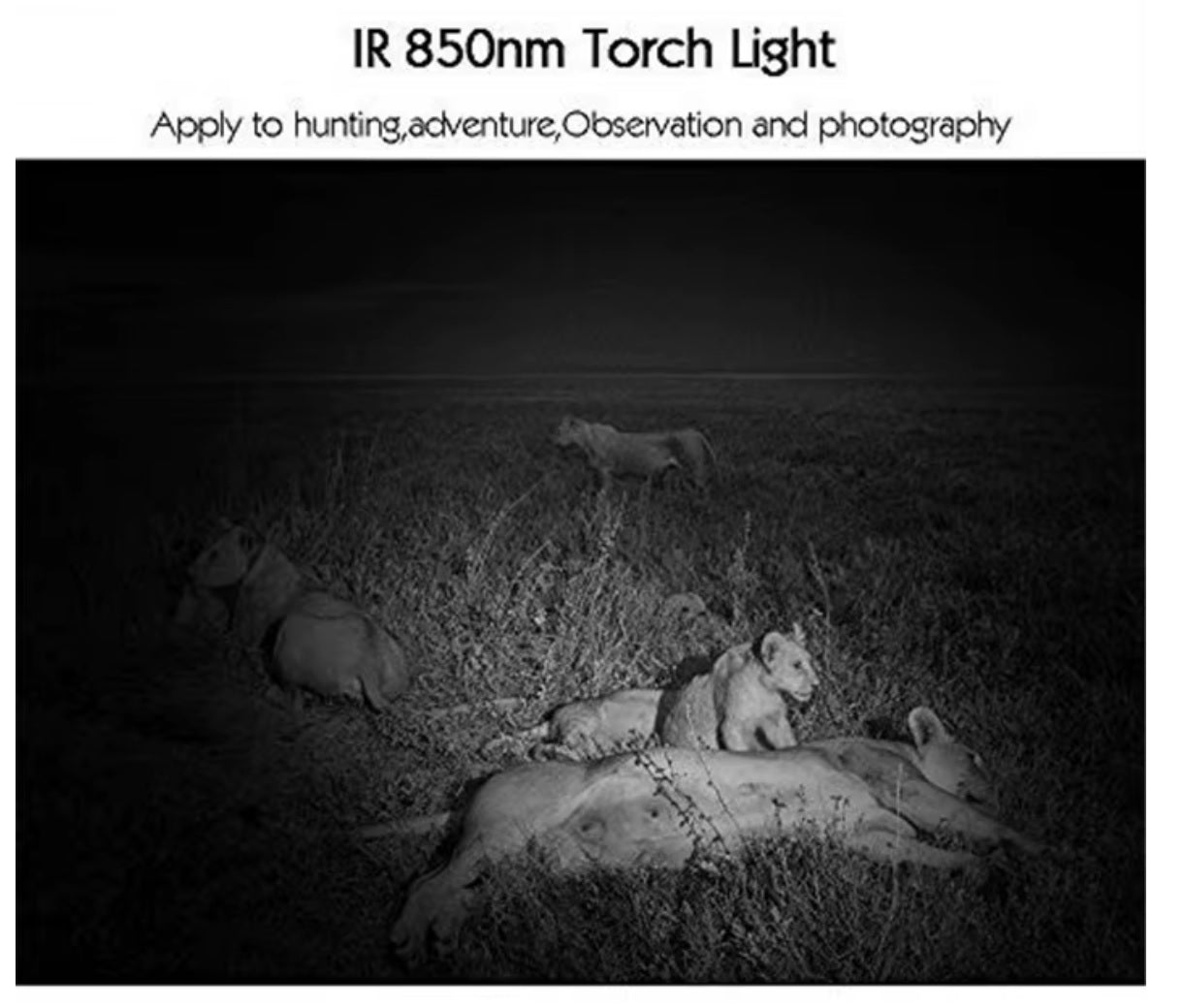 Linterna Tactica Infrarrojo IR con Montaje