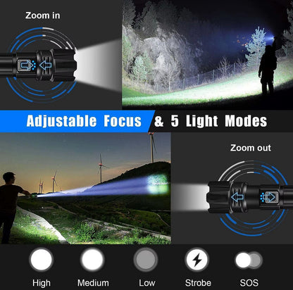 Linterna Táctica Potente Recargable