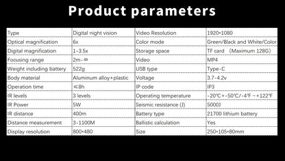 Mira Telescopica de Vision Nocturna HENBAKER con Calculador
