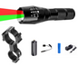 Linterna Táctica 3 en 1 Luz Roja Verde con Montaje