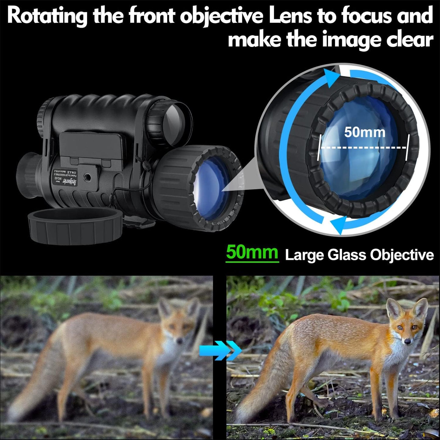 Monocular de Visión Nocturna Profesional Bestguarder WG-50