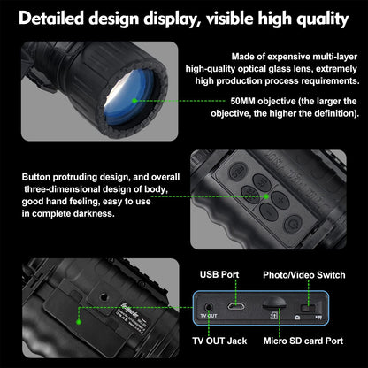 Monocular de Visión Nocturna Profesional Bestguarder WG-50