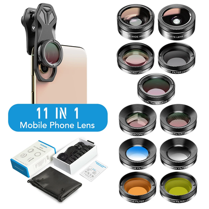 Kit 11 Lentes Externos para Celular Apexel