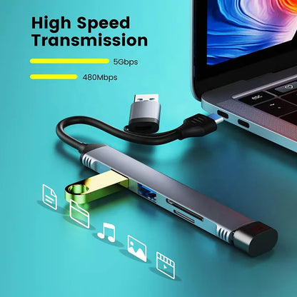 Adaptador Hub 5 En 1