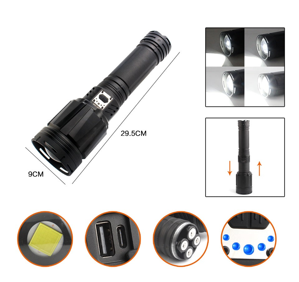 Linterna Ultrapotente 15000lm Reales con Zoom