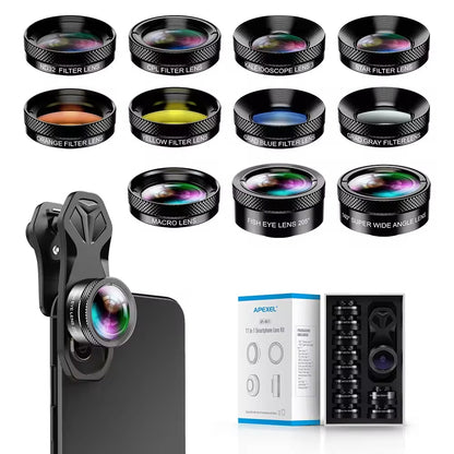Kit 11 Lentes Externos para Celular Apexel