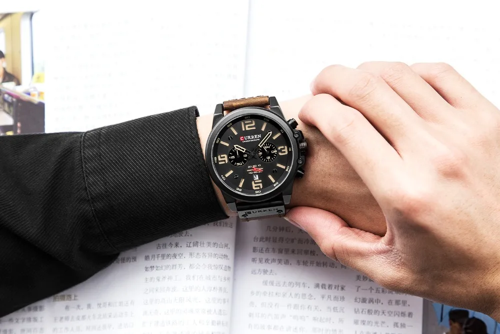 Reloj CURREN Negro Para Hombre