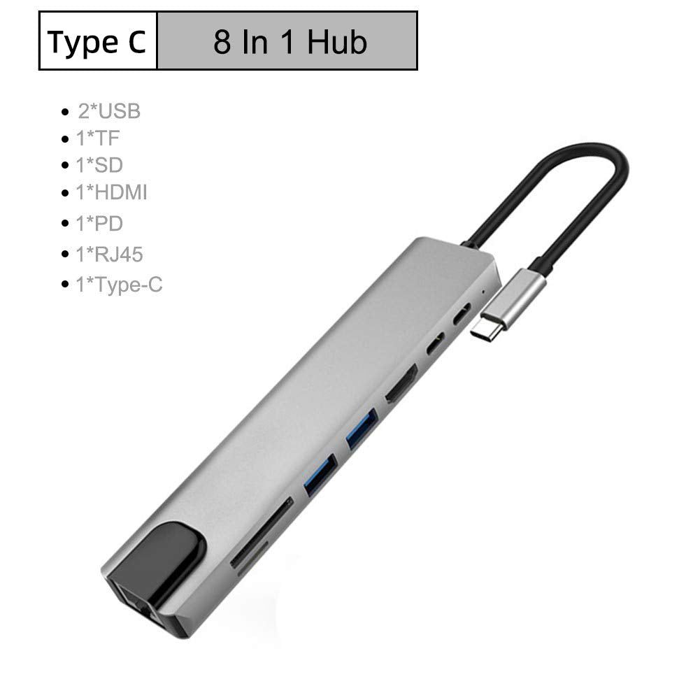 Adaptador Hub 8 en 1