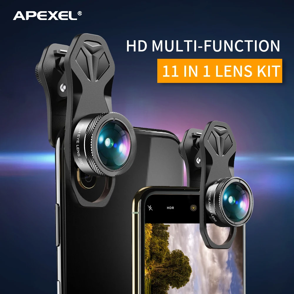 Kit 11 Lentes Externos para Celular Apexel