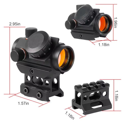 Mira de Punto Rojo Táctica con Elevador